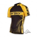 Cyklistický dres Sensor Team černá/žlutá