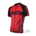 Cyklistický dres Sensor Team červená/černá 